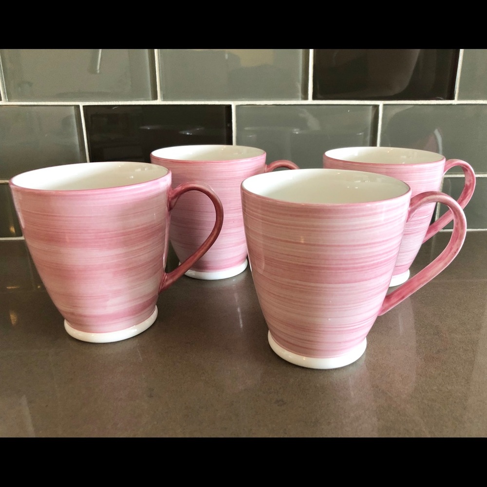 Kate Spade CHARLES LANE Coffee Cups PINK Mugs NEW